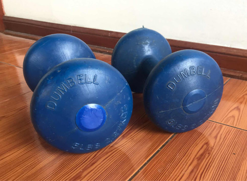 Mancuernas Dumbell 4,5kg Azul Plástic 5lbs Cada Una (2,27kg)
