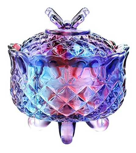 Socosy Royal - Caja De Dulces De Cristal En Relieve Con Tapa