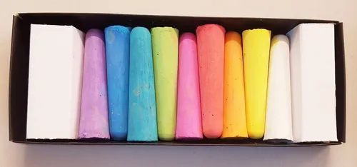 Tizas Tizones Gigantes De Colores 9 Colores En Caja