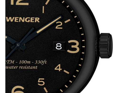 Imagen 3 de 9 de Reloj Wenger Urban Metropolitan Correa Cuero Negro