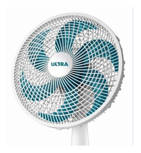 Ventilador de mesa Ultra V-30-6P branco com 6 pás cor azul-petróleo, 30 cm de diâmetro 220 V