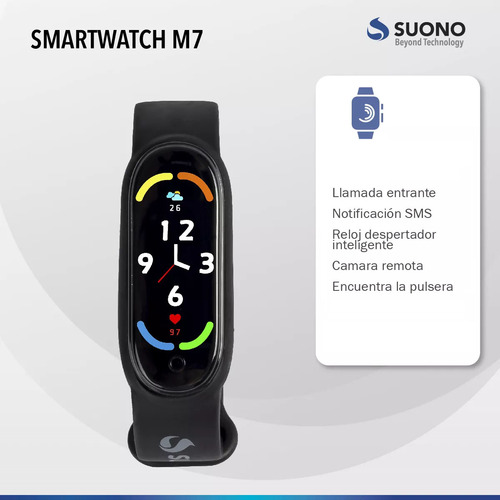 Imagen 3 de 10 de Reloj Inteligente Smartwatch Suono M7 Pulsera Bluetooth