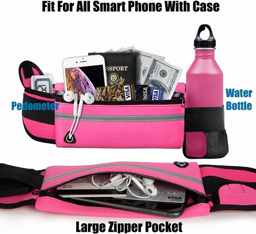 Imagen 2 de 10 de Cangurera Deportiva Impermeable,ideal Para Celular/audífonos