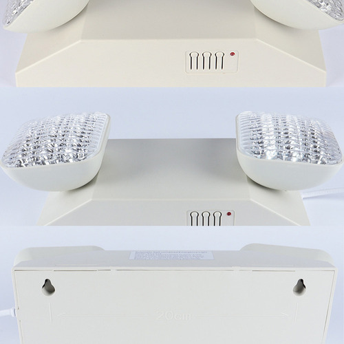 Luz De Emergencia Led Ajustable 2 Cabezales Cableado Directo