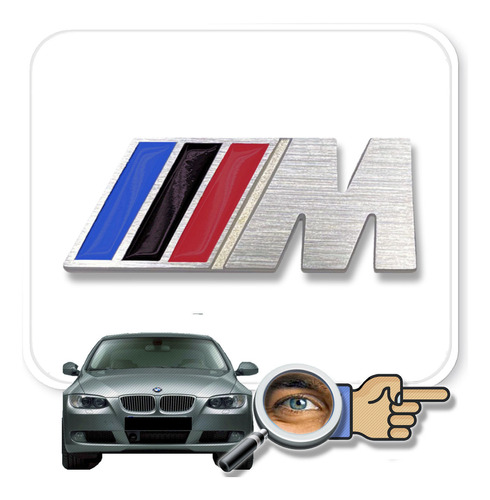 Insignia M.motorsport Para Bmw Aluminio Macizo Tuningchrome