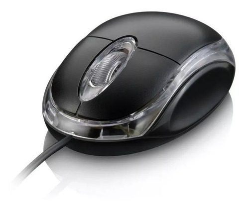 Mouse Optico Usb Classic Box Preto Ms8010 Com Led Otimo