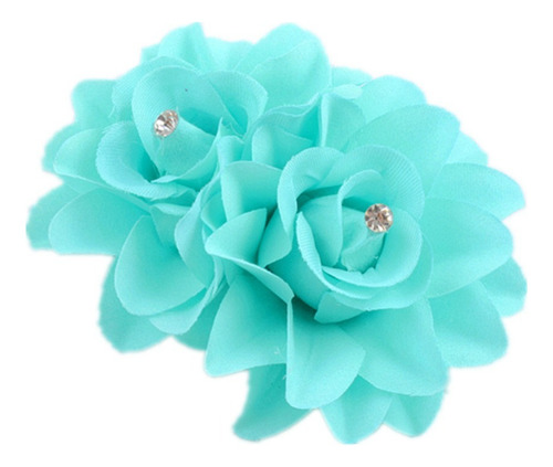 Pinza Para El Pelo Con Doble Flor Y Diamantes De Imitación C