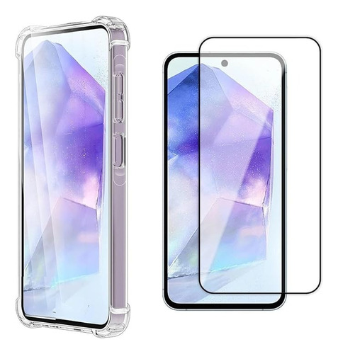 Capa + Película Compatível Com Celular Samsung A55