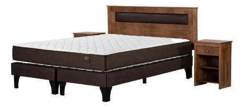 Cama Rosen Ergo T New 2 Pl 150x200 Bd Ferrara Color Marrón/blanco
