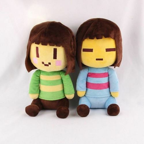 2pcs Undertale Frisk Chara Boneca Pelúcia Brinquedo Presente