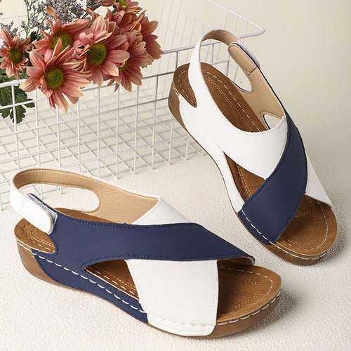 Sandalias Para Mujer Informales 2025 Con Bloques De Color