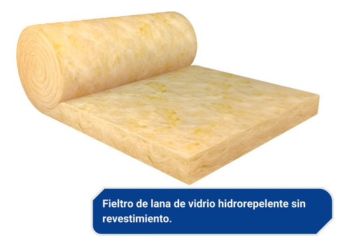 Rollo Lana Vidrio Isover 50mm Fieltro Liviano 21,6m2