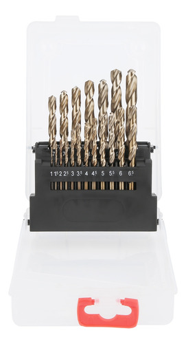 Juego De Brocas Helicoidales, 19 Unidades, M35, Con Contenid