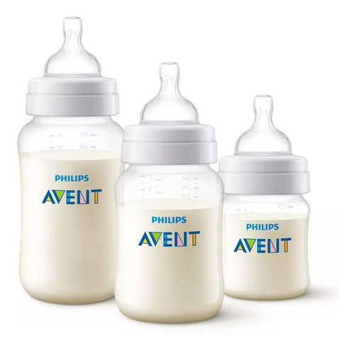 Combo Avent Pack 3 Mam.classic+330ml+260ml+125ml-bemar Babys