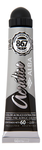 Acrilico Profesional Alba Pomo 60ml Tierra Sombra Natural 864