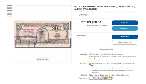 Bn8211 Republica Dominicana 1961 Set Specimen Fe Raríssimas