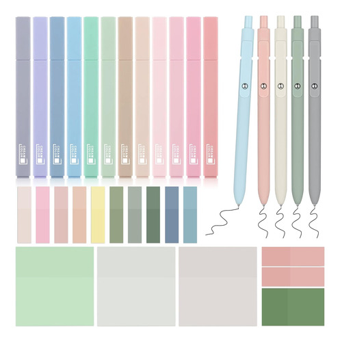 Juego De 12 Resaltadores Colores Pastel Sin Sangrado Y ...