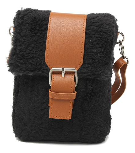 Phone Bag Porta Celular Bandolera Peluche Corderito Mujer