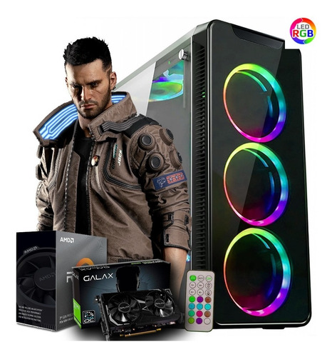 Imagem 1 de 3 de Pc Gamer Streamer 2021 I7 16gb Ssd Full Hd + Nfe + Garantia