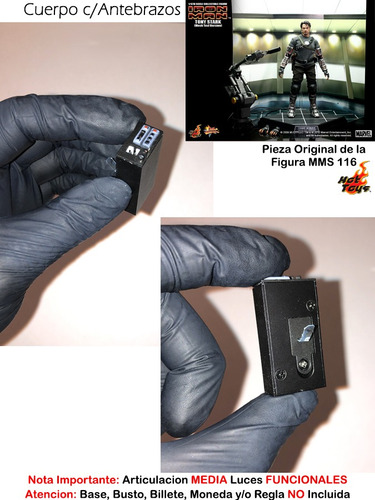 Cuerpo C/ Luz Tony Stark Hot Toys Mms116 Escala 1/6 Original (Usado)