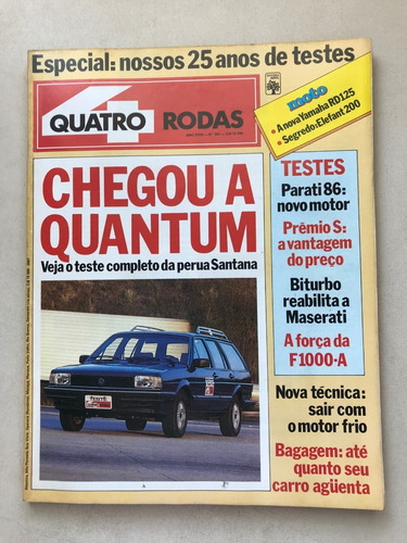  Revista Quatro Rodas 301 Quantum Parati Prêmio S F1000 R932