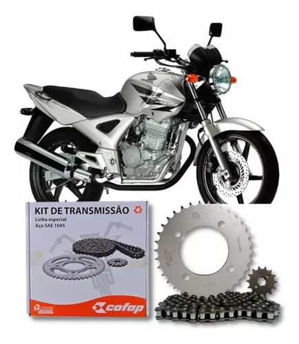 Kit Relação Transmissão Moto Honda Cbx 250 Twister 2001 a 2008