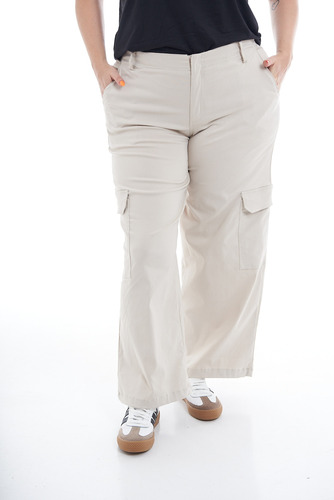 Pantalon Cargo Bengalina Elastizada Plus Size Talle Grande