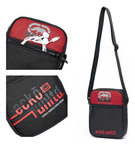 Bolsa Transversal Casual Lateral Tira Colo Shoulder Bag Cor Preto Desenho Do Tecido Lisa