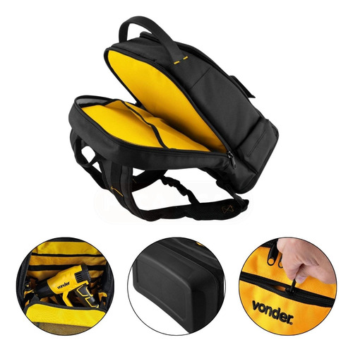 Mochila 24 Bolsos Com Base Reforçada P/ Ferramentas - Vonder