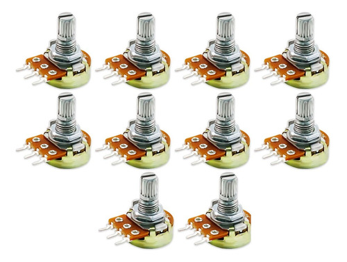 10 X Potenciometro Lineal 1k Para Leds Arduino Ptec