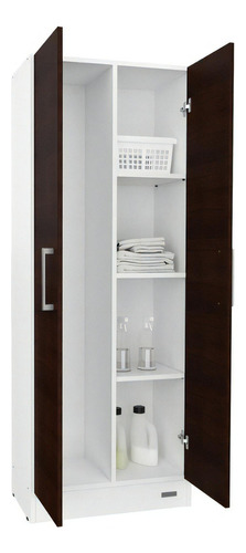 Escobero Despensero Cocina Organizador 2 Puerta Wengue 10201 Color 10201 - Blanco-wengue