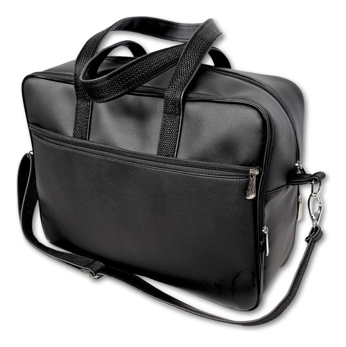 Pasta Executiva Bolsa Ombro Executiva Notebook Maleta Social Cor Preto Desenho Do Tecido Lisa