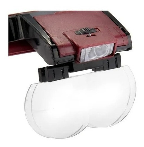 Lupa Visera Con 6 Lentes Diferentes + Luz Led Con Pilas Aaa