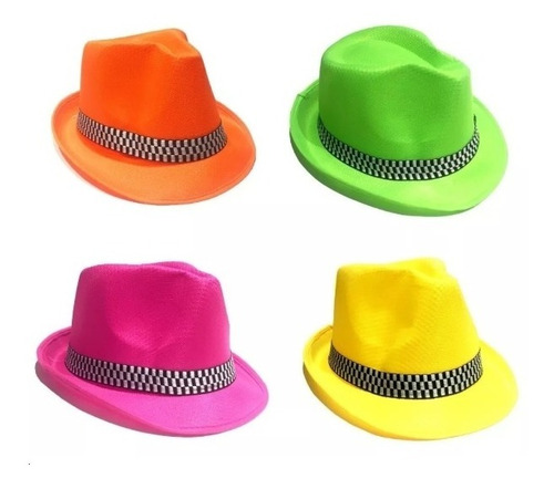 Cotillon Pack X 24 Sombreros Tanguero Guapo Tango Fluo