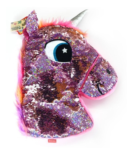 Imagen 1 de 1 de Almohadon Cabeza De Unicornio Mundo Marino