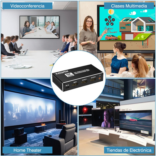 1x2 Splitter Hdmi Divisor Hdmi 8k Extractor De Audio Hdcp2.3