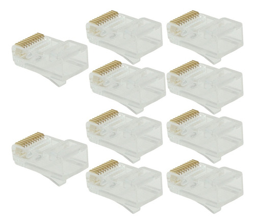 Paquete De 10 Módulos Conectores Rj50 Keystone 0p10c De Red