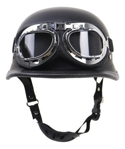 Casco De Bicicleta Eléctrica Vintage Con Gafas Color Negro Tamaño Del Casco 2xl