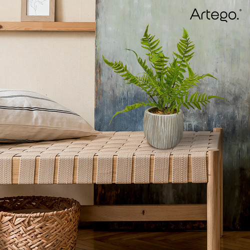 Planta Artificial Moderna Con Maceta Decorativa Real Style Helecho Compacta De 36cm De Alto Artego Para Hogar Sala Comercio Oficina