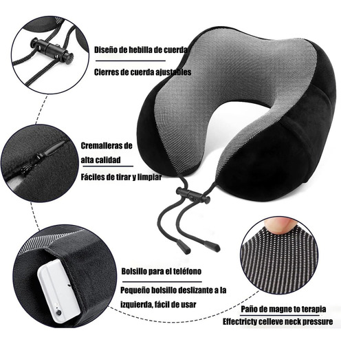 Almohada De Cuello Relajante Para Viaje Cojín Soporte Cómodo