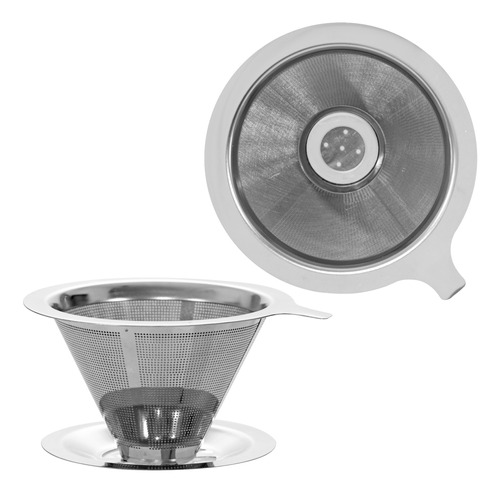 Imagem 1 de 7 de Coador Filtro De Café Chá Reutilizável Em Aço Inox Tamanho M