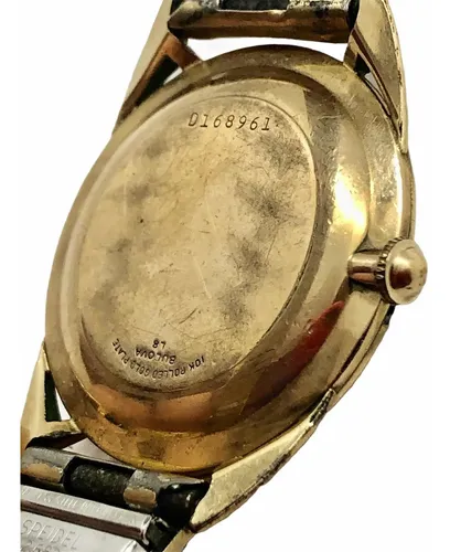Reloj Chapa De Oro 10k Bulova Presidente 1958 Con 17 Joyas en