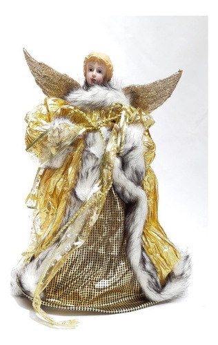Angel 40 Cm Color Oro #31012 Sheshu Navidad