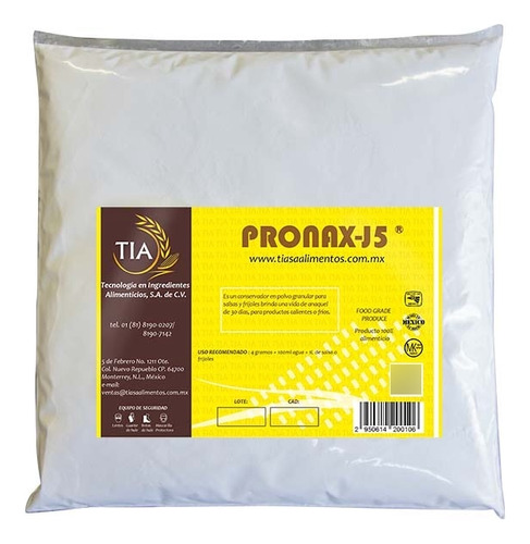 Pronax-j5 Conservador Para Tortilla De Harina De Trigo 1kg