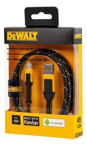  Dewalt Cable Tipo C  Trenzado Reforzado  Cable Usb-c 