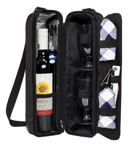 Allcamp - Bolsa De Vino Con Compartimento Para Refrigerador,