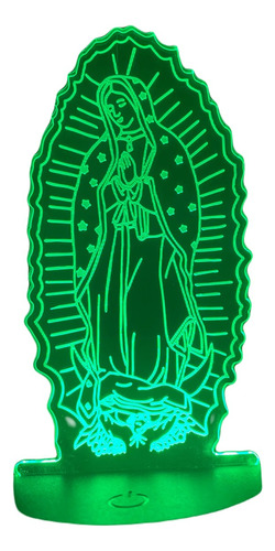 Lámpara 3d Touch Virgen De Guadalupe Rgb Con Control