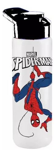Garrafa Squeeze Spider Man Homem Aranha Branca/preta 700ml
