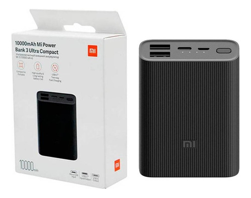 Cargador Usb Xiaomi Mi Power Bank 3 Ultra Compact 10000mah