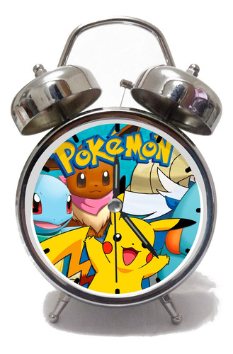 Reloj Despertador Personalizado Pokemon Pikachu Ash Regalo